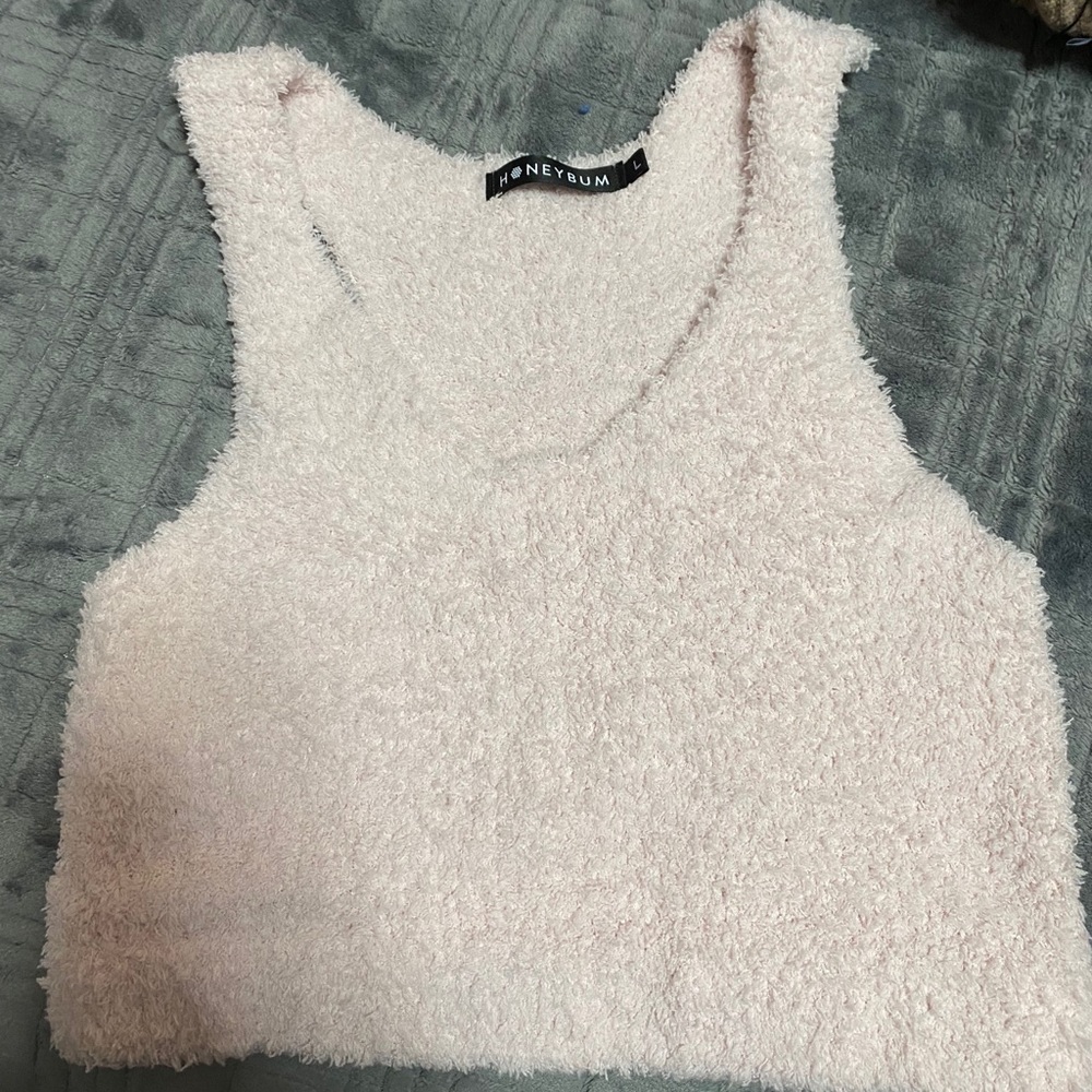 Light pink Cozy crop top new